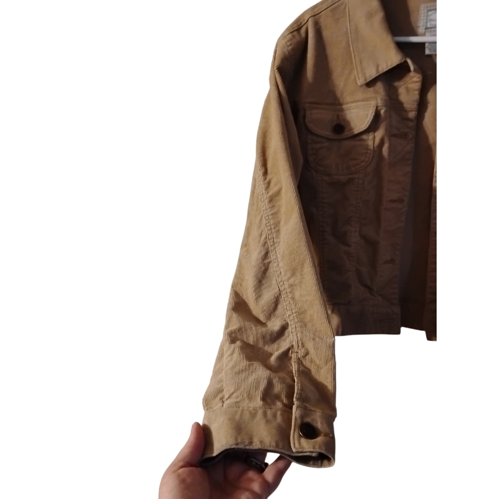 Old Navy Corduroy Stretch Trucker Cropped Jacket Pockets Western Streetwear XXL - Picture 3 of 10